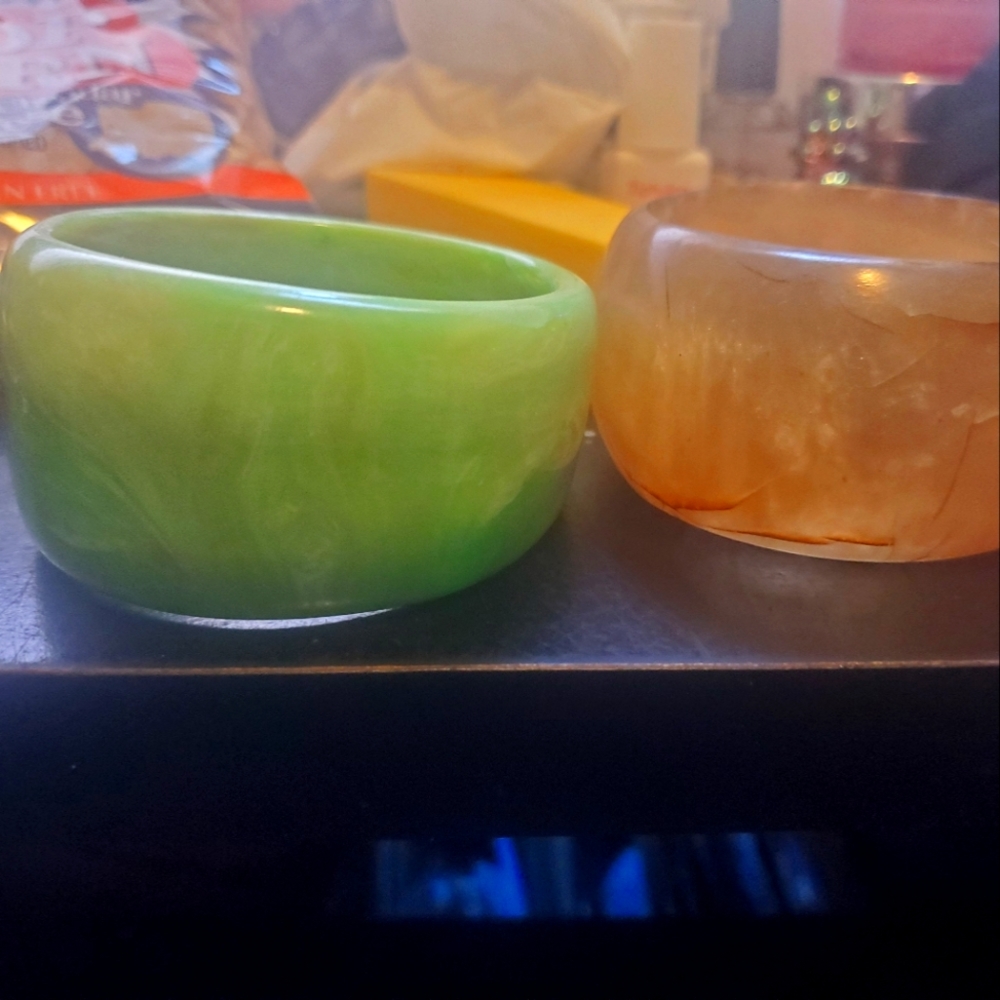 Lucite bangle bracelets